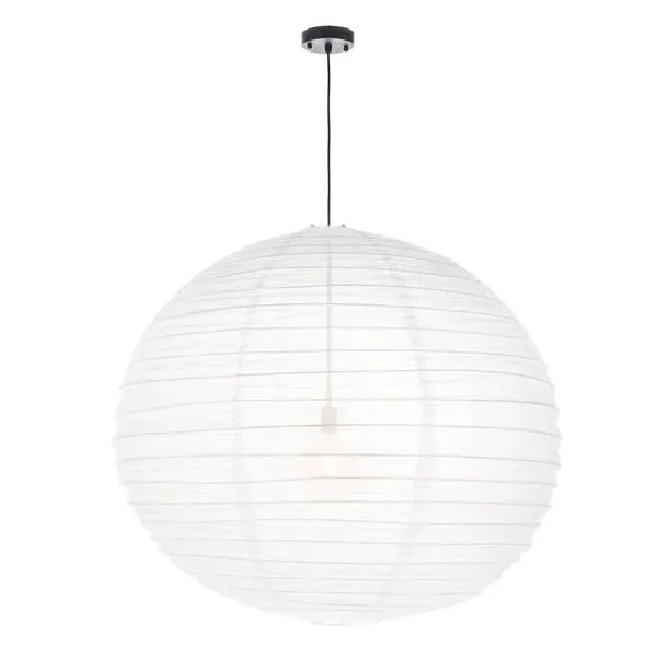 Product Image 1 for Ringo Large White Round Paper Pendant from Regina Andrew Design