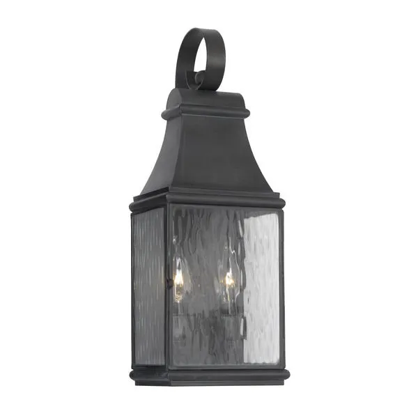 Product Image 1 for Outdoor Wall Lantern Jefferson Collection In Solid Brass In A Charcoal Finish from Elk Lighting