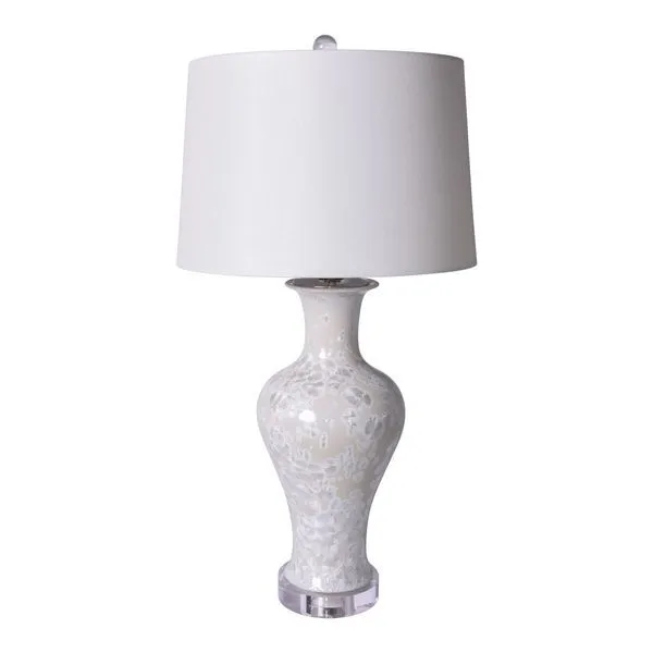 Product Image 1 for White Crystal Shell Fishtail Vase Table Lamp from Legend of Asia