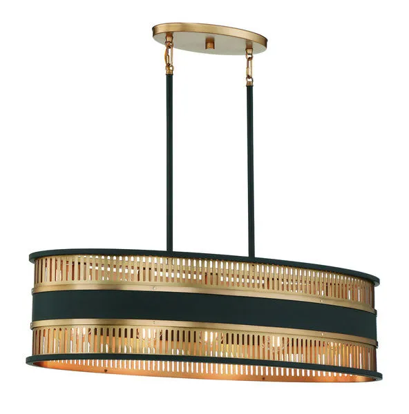 Product Image 4 for Eclipse 5 Light Linear Chandelier from Savoy House