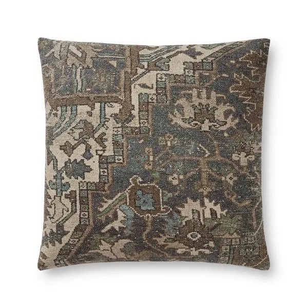 Product Image 1 for Midnight / Beige Pillow - 22" Cover with Polyester from Loloi