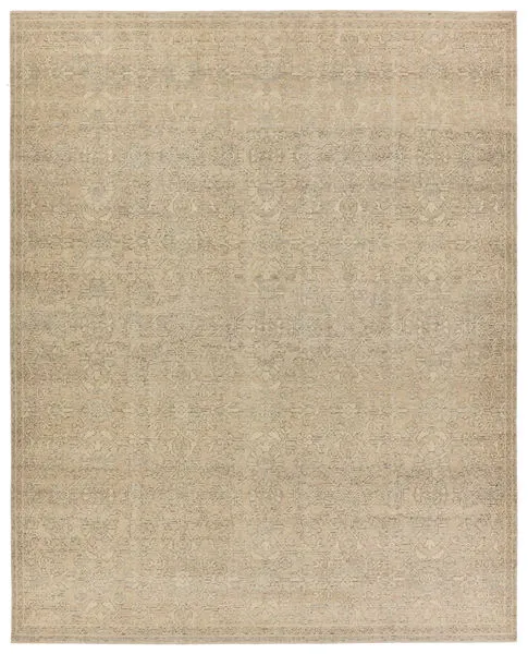 Product Image 1 for Earl Hand-Knotted Floral Tan / Gray Rug 10' x 14' from Jaipur 