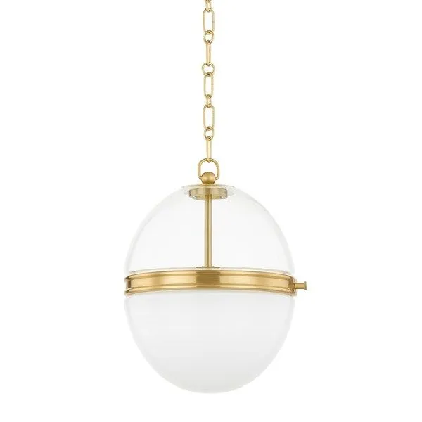 Product Image 1 for Donnell 1-Light Small Aged Brass Pendant from Hudson Valley