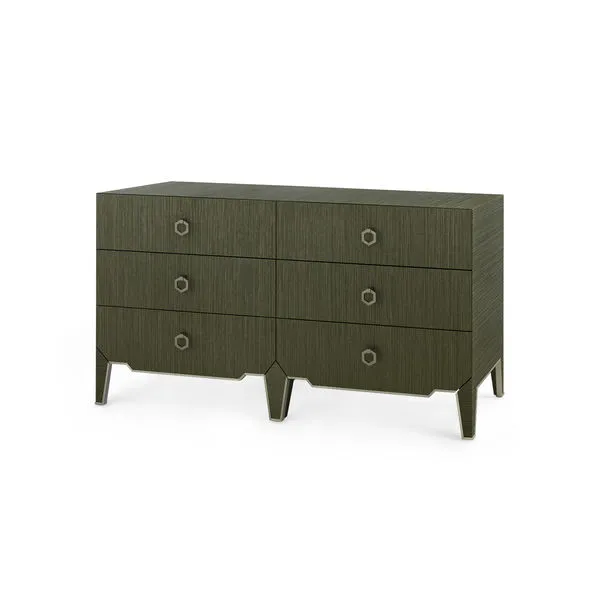 Product Image 1 for Madeline Extra Large 6-Drawer Deep Olive from Villa & House