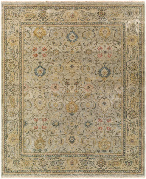 Product Image 1 for Anatolia Hand-Knotted Medium Green / Olive Rug - 9' x 12' from Surya