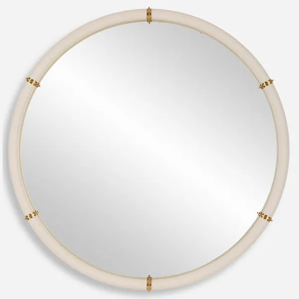 Product Image 1 for Cyprus White Round Mirror from Uttermost