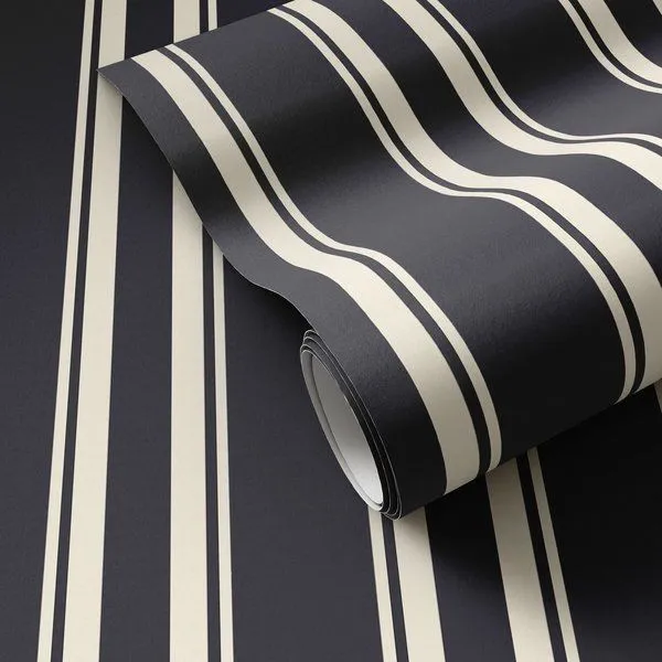 Product Image 1 for Multi Stripe Black I Wallpaper by Getty Images from Four Hands