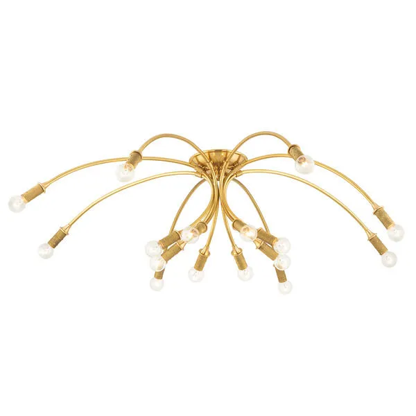Product Image 5 for Amboy 16-Light Aged Brass Flush Mount Light from Hudson Valley