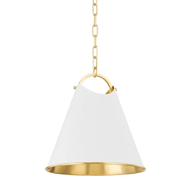 Product Image 1 for Burnbay 1-Light Small Pendant - Aged Brass from Hudson Valley
