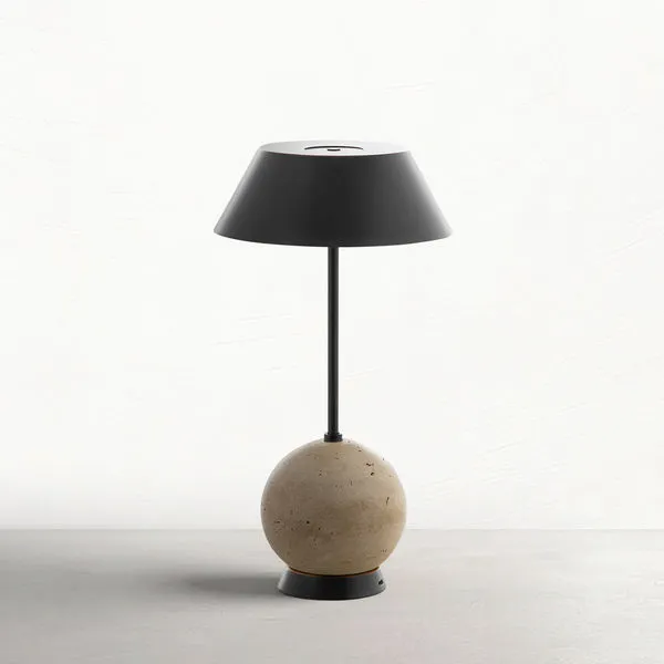 Product Image 1 for Firefly Rubbed Bronze Table Lamp Travertine from Gabby