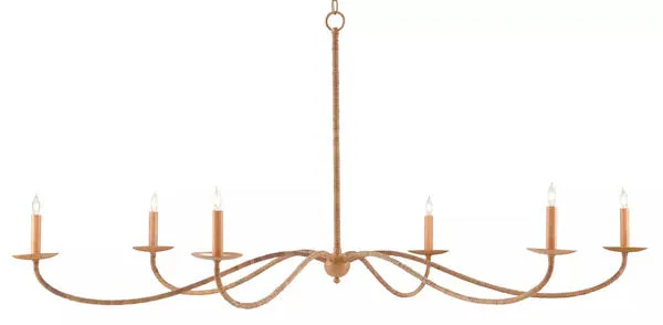 Product Image 2 for Saxon Rattan Chandelier from Currey & Company