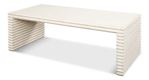 Product Image 5 for Stacked Cocktail Table  Antique White from Sarreid Ltd.