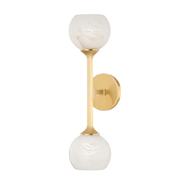 Product Image 1 for Melton 2-Light Wall Sconce - Aged Brass from Hudson Valley
