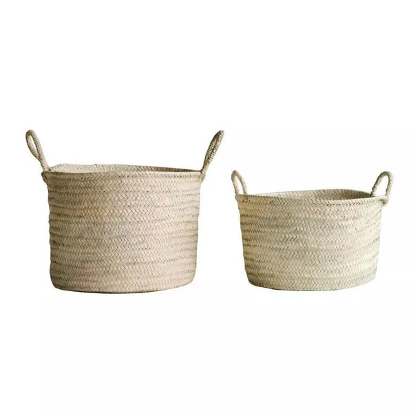 Product Image 1 for Helena Hand Woven Moroccan Basket With Handles from Creative Co-Op