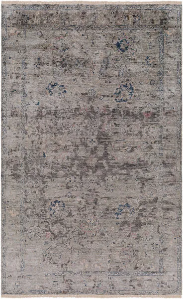 Product Image 1 for Theodora Hand-Knotted Gray / Charcoal Rug - 2' x 3' from Surya