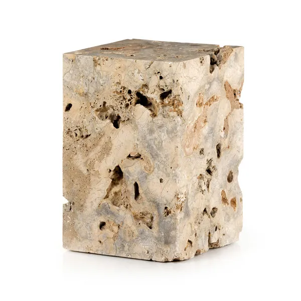 Product Image 1 for Faydon Travertine End Table from Four Hands