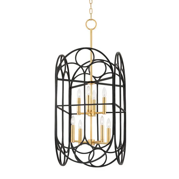 Product Image 7 for Garrett 8-Light Black Iron Pendant Light from Hudson Valley