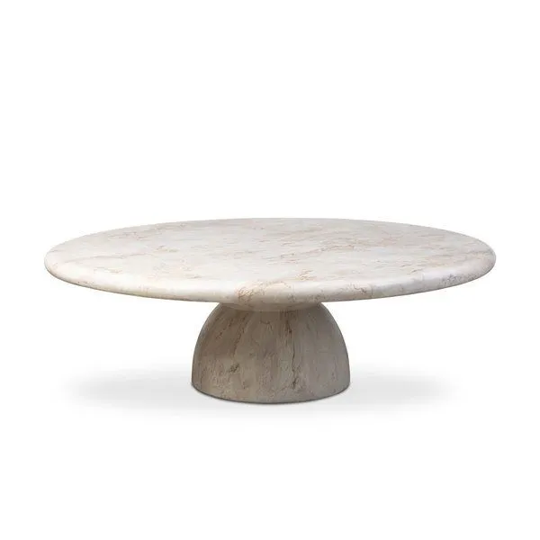 Product Image 1 for Cornelia Natural Veined Concrete Outdoor Coffee Table from Four Hands