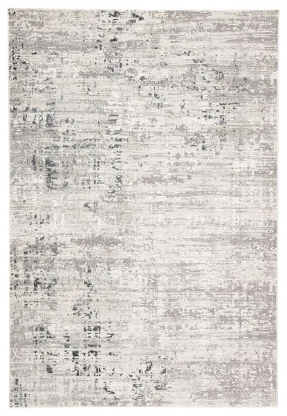 Cian Abstract Gray/Ivory Rug with abstract neutral tones, carved effect, and subtle sheen in a modern vintage style