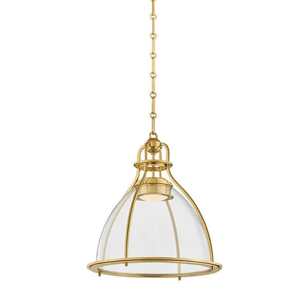 Product Image 1 for Airmont Aged Brass Pendant from Hudson Valley