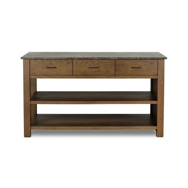 Product Image 1 for Divina Warm Grey Marble Kitchen Island from Four Hands