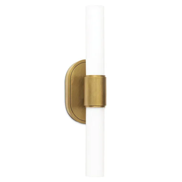 Product Image 1 for Dixon Glass Sconce Double - Natural Brass from Regina Andrew Design