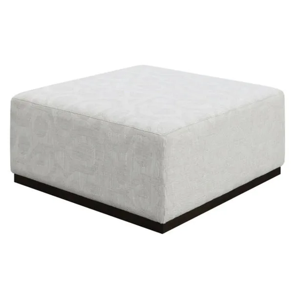 Product Image 1 for Kenya Frosted Alps Polyester Performance Fabric Ottoman from Alder & Tweed