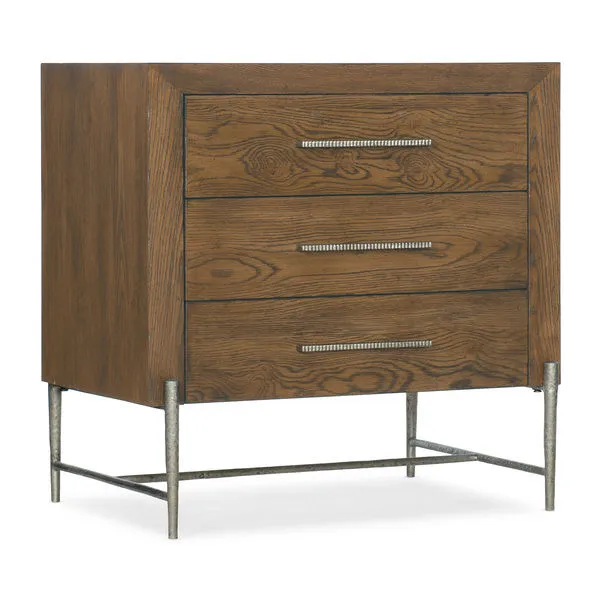 Product Image 1 for Chapman Pointed Pewter Leg, Three-Drawer Nightstand from Hooker Furniture