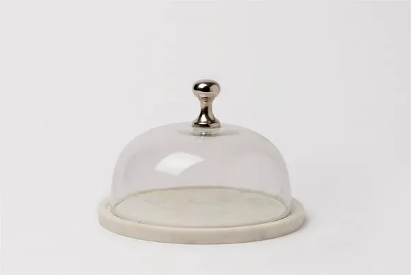 Product Image 1 for Elisabeth Marble & Glass Food Dome from BIDKHome
