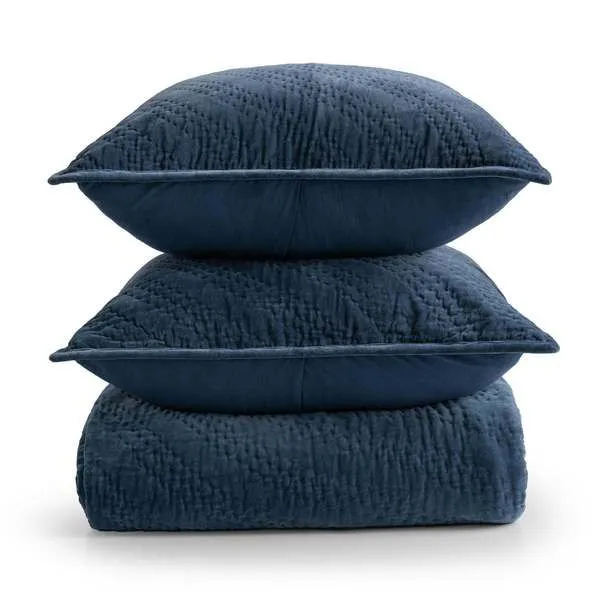 Product Image 1 for Elms 3-Piece Queen Velvet Quilt Set from Classic Home