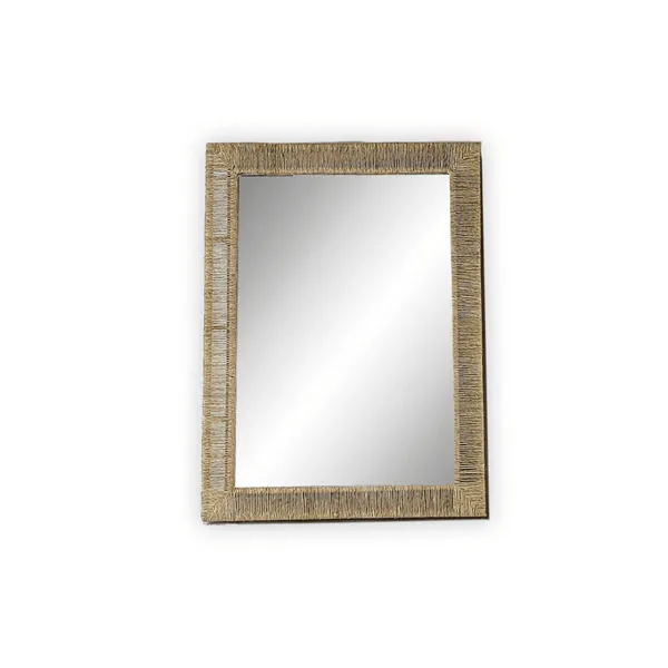 Product Image 1 for Douli Jute Rectangular Natural Mirror from BIDKHome