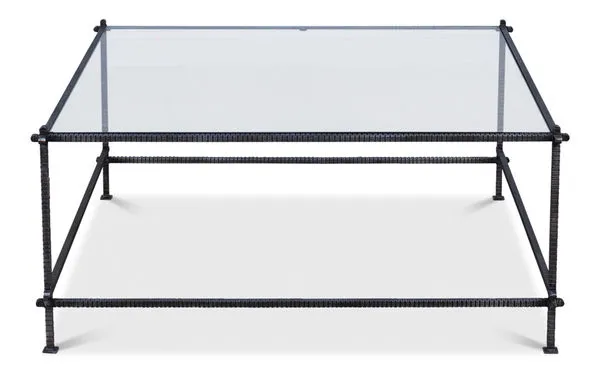 Product Image 4 for Serrated Edge Iron Coffee Table from Sarreid Ltd.