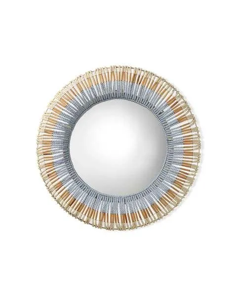 Product Image 1 for Native Beaded Round Mirror from Jamie Young