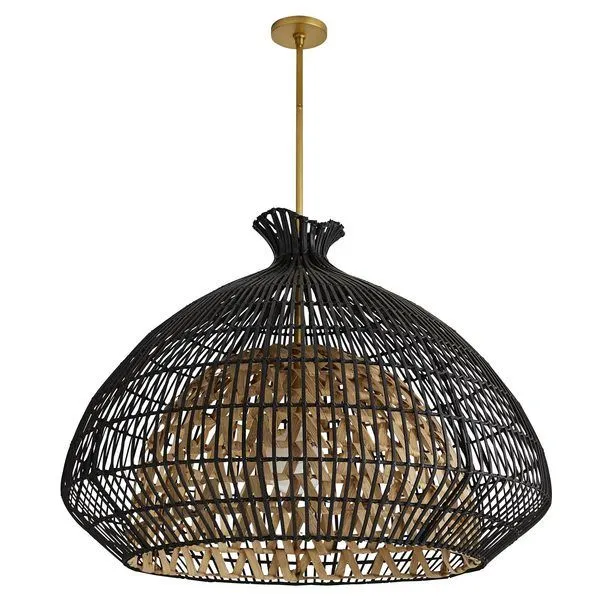 Product Image 2 for Rimini Black Rattan Pendant from Arteriors