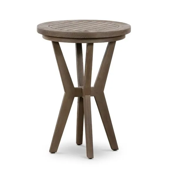 Product Image 1 for Raylan Outdoor Grey Wood Round End Table from Four Hands