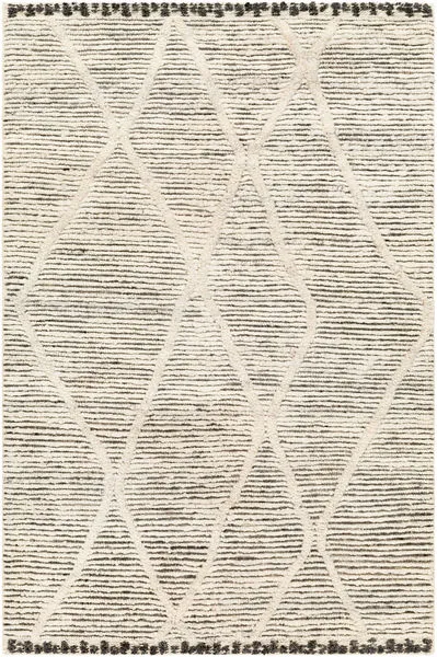 Product Image 1 for Manisa Global Hand-Woven Wool Black / Cream Rug - 9' x 12' from Surya