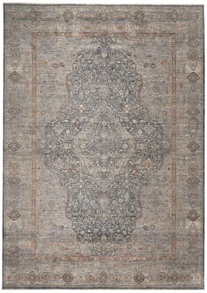 Product Image 7 for Marquette Gray / Rust Traditional Area Rug - 7'10" x 9'10" from Feizy Rugs