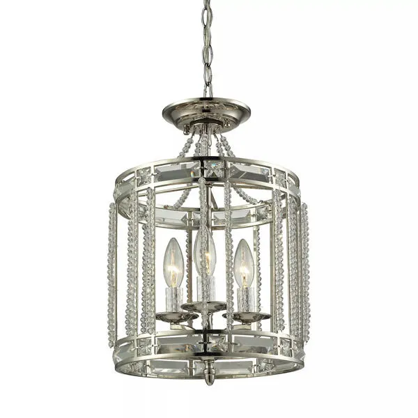 Product Image 1 for Aubree 3 Light Pendant In Polished Nickel from Elk Lighting