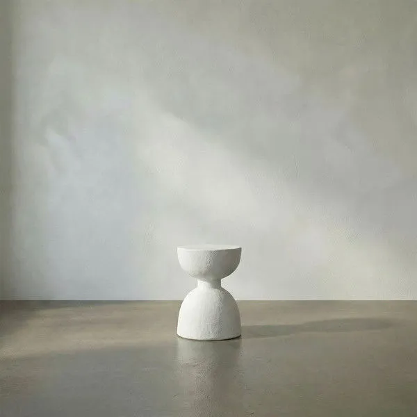 Product Image 1 for Hourglass White Fiber Cement Stool from Noir