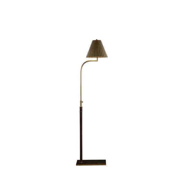 Product Image 15 for Conway Metal Antique Brass Leather Wrapped Floor Lamp from Gabby