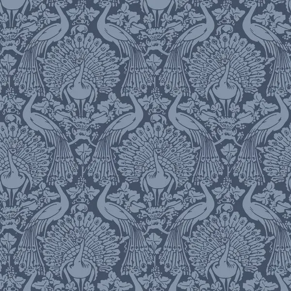 Product Image 1 for Laura Ashley Peacock Damask Dusky Seaspray Wallpaper from Graham & Brown