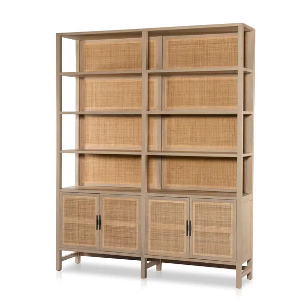 Product Image 1 for Caprice Wide Wooden Bookshelf - Natural Mango from Four Hands