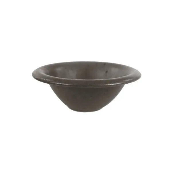 Dark grey Bosque stoneware cereal bowl with wide rim and smooth matte finish, made in Portugal