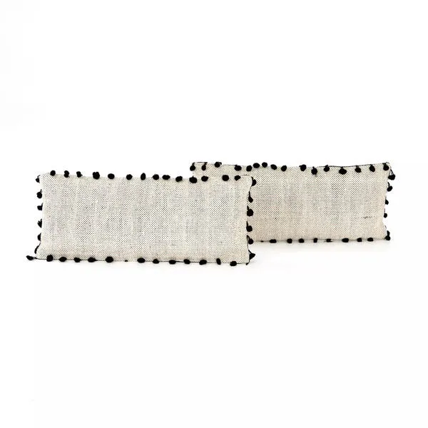 Product Image 2 for Black Fringe Trim Pillow, Set Of 2 from Four Hands