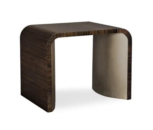Product Image 1 for Brown Wood Modern Irregular Streamline End Table from Caracole
