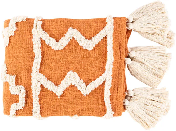 Product Image 2 for Tut Burnt Orange Throw from Surya