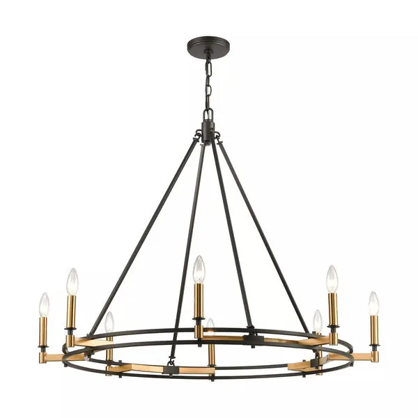 Product Image 1 for Talia 8 Light Chandelier In Oil Rubbed Bronze And Satin Brass from Elk Lighting