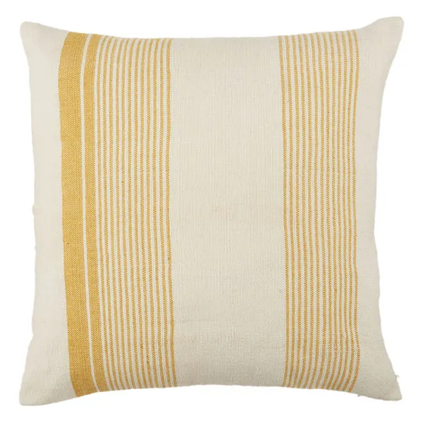 Product Image 3 for Parque Indoor/ Outdoor Gold/ Ivory Striped Pillow from Jaipur 