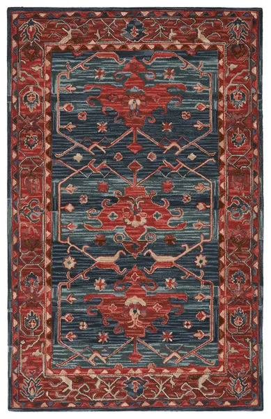 Product Image 4 for Vibe By Cinnabar Handmade Medallion Red/ Blue Rug from Jaipur 