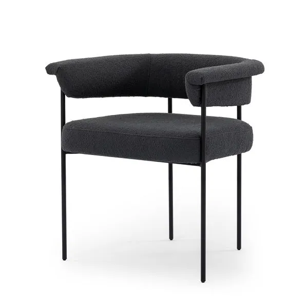 Product Image 1 for Carrie Fiqa Boucle Dining Chair - Slate from Four Hands